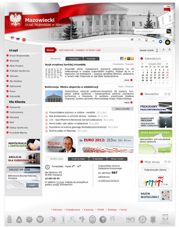 Mazowieckie.pl - portal Mazowieckiego Urzędu Wojewódzkiego w Warszawie