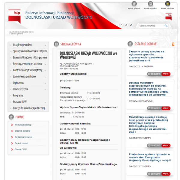 BIP Dolnośląski Urząd Wojewódzki