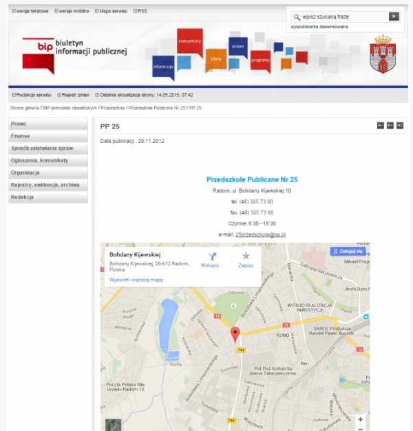 BIP - Przedszkole Publiczne nr 25
