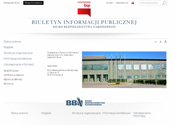BIP Biuro Bezpieczeństwa Narodowego